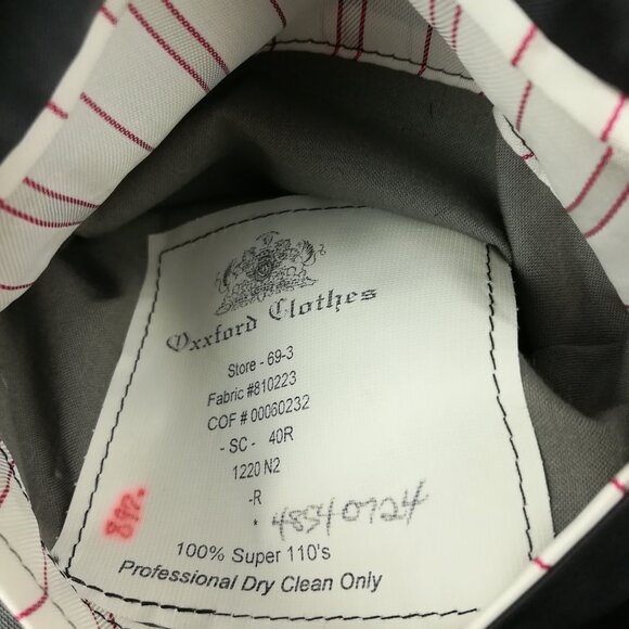 NWT Oxxford Clothes Sport Coat Super 110s Wool Glen Plaid Blue Pink 40R - Picture 7 of 15